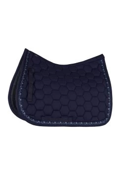 Horze Kaitlin All Purpose Saddle Pad With Flower Piping -Sports - Horse Equipment Shop 17403 PDB 1