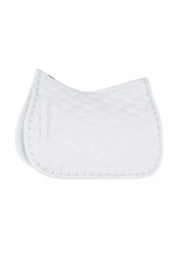 Horze Kaitlin All Purpose Saddle Pad With Flower Piping -Sports - Horse Equipment Shop 17403 WH 1