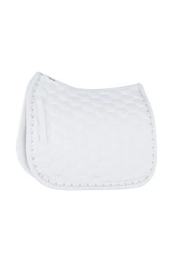 Horze Kaitlin Dressage Saddle Pad With Flower Piping -Sports - Horse Equipment Shop 17413 WH 1