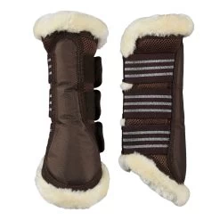 Horze Lincoln Brushing Boots With Fur -Sports - Horse Equipment Shop 19206 DBR 1
