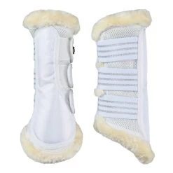 Horze Lincoln Brushing Boots With Fur -Sports - Horse Equipment Shop 19206 WH 1