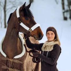 Horze Lincoln Halter With Fur 12 Horze Lincoln Halter With Fur -Sports - Horse Equipment Shop 22326 DBR OWH 2