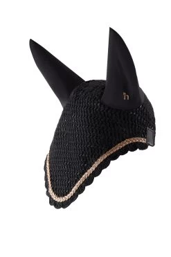 Horze Glarus Ear Net With Metallic Braiding -Sports - Horse Equipment Shop 22917 BL 1