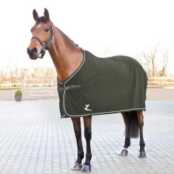 Horze Fleece Show Cooler Rug -Sports - Horse Equipment Shop 24707 LDGR SI 1