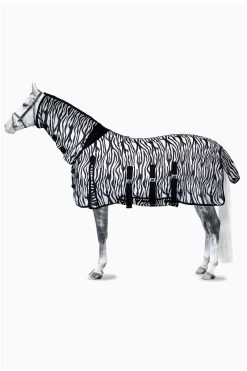 Horze Defender Fly Rug With Full Neck And Belly Flap -Sports - Horse Equipment Shop 24843 ZEBRA 1