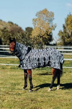 Horze Defender Fly Rug With Full Neck And Belly Flap -Sports - Horse Equipment Shop 24843 ZEBRA 4
