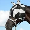 Buzz-Off Zebra Fly Mask -Sports - Horse Equipment Shop 300425 BL WH 2