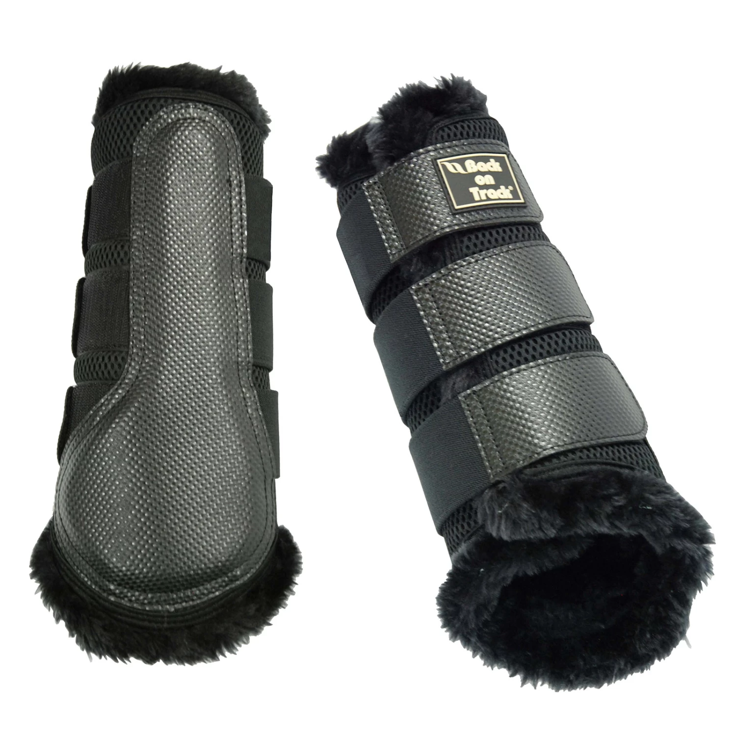 Back On Track Brush Boot 3D Mesh, W/ Faux Fur, L-XL 3 Back On Track Brush Boot 3D Mesh, W/ Faux Fur, L-XL