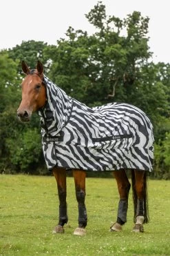 Bucas Sweet-itch Zebra Eczema Full Neck Fly Rug With Fixed Neck