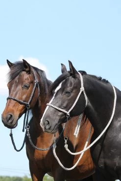 F.R.A. Nanouk Bitless Bridle (System 4) Cotton W/ Clip Reins -Sports - Horse Equipment Shop 322919 BL WH 3