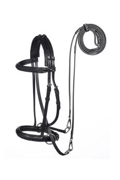 F.R.A. Ulan Bitless Bridle (System 5) Leather W/ Leather Reins