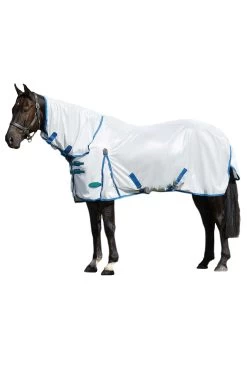 Weatherbeeta Comfitec Essential Mesh II Fly Rug With Fixed Neck -Sports - Horse Equipment Shop 329554 WH DB GR 1