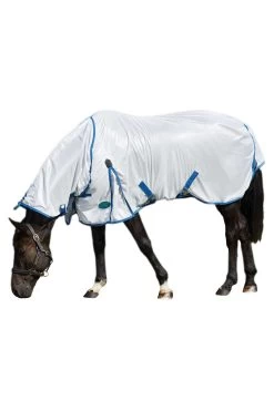 Weatherbeeta Comfitec Essential Mesh II Fly Rug With Fixed Neck -Sports - Horse Equipment Shop 329554 WH DB GR 2