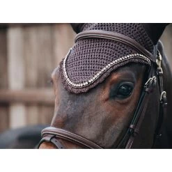 Kentucky Horsewear Fly Veil Long Stone & Pearl -Sports - Horse Equipment Shop 329562 BR 2