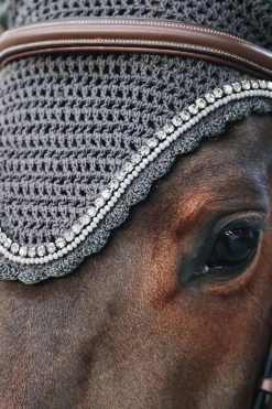 Kentucky Horsewear Fly Veil Long Stone & Pearl -Sports - Horse Equipment Shop 329562 G 3
