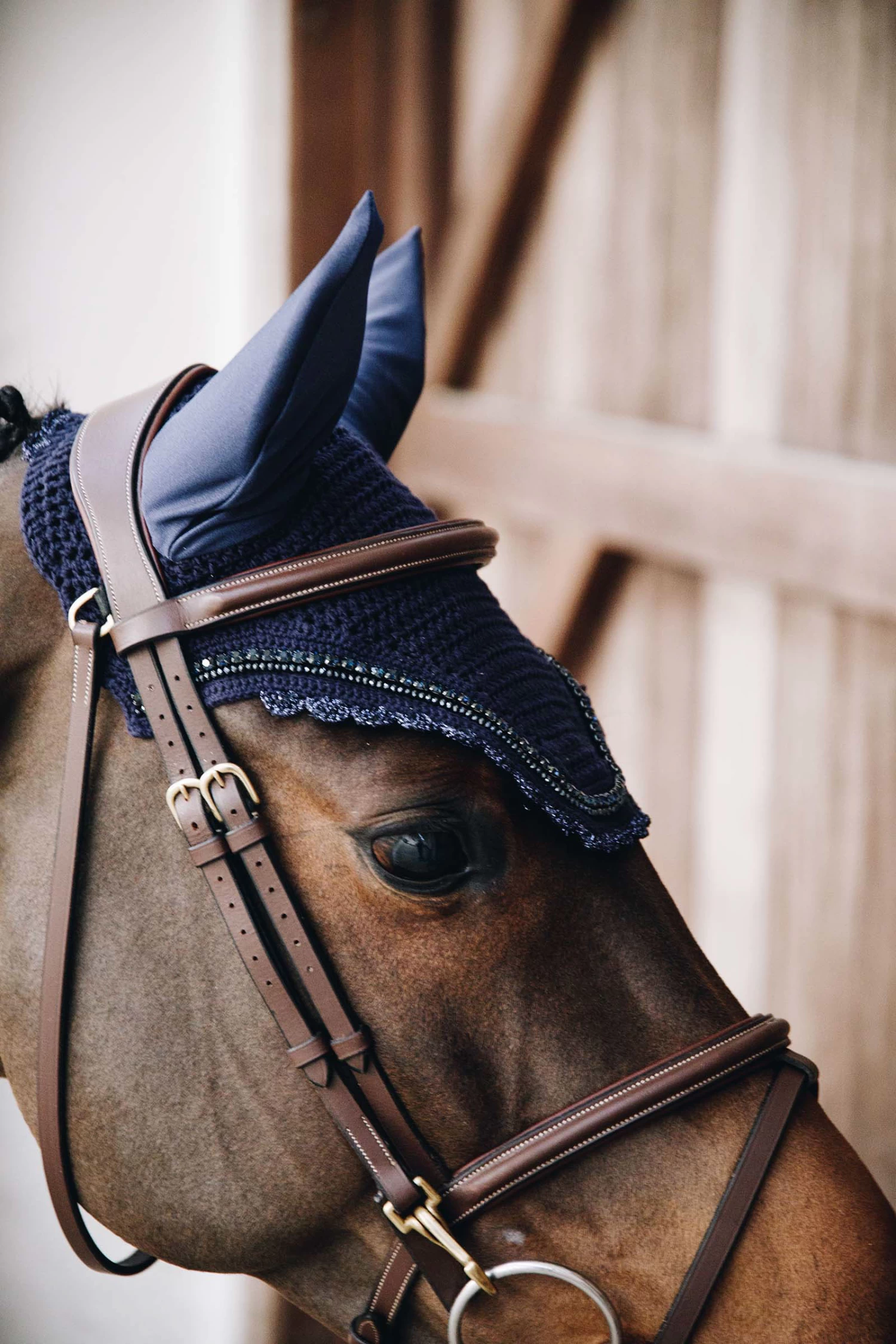 Kentucky Horsewear Fly Veil Wellington Stone & Pearl Soundless 9 Kentucky Horsewear Fly Veil Wellington Stone & Pearl Soundless - Image 7