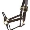 Kentucky Horsewear Leather Rope Halter -Sports - Horse Equipment Shop 332530 BR 1