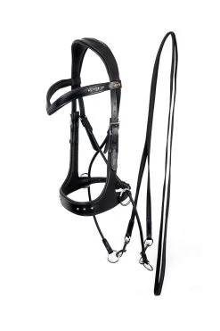 F.R.A. Glory Jaw-Crossed Bitless Bridle (System 5), Black
